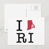 I Liebe Rhode Postkarte (Vorne/Hinten)