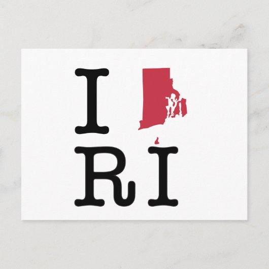 I Liebe Rhode Postkarte (Vorderseite)