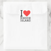 I Liebe Rhode Quadratischer Aufkleber (Tasche)
