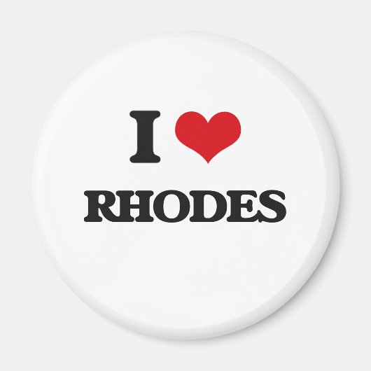 I Liebe Rhodes Magnet (Vorne)