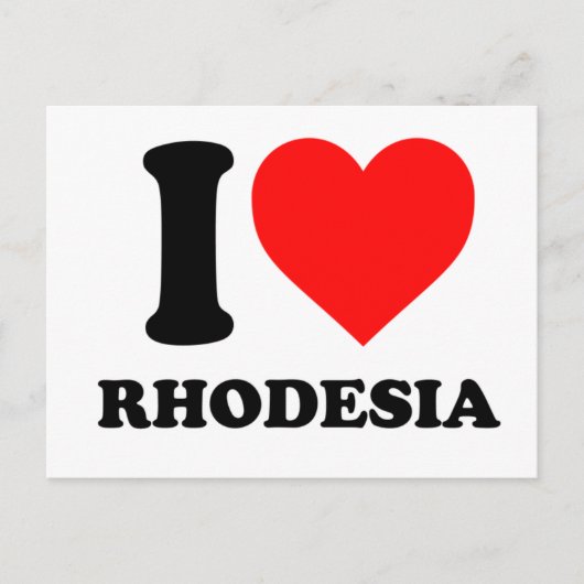 I Liebe Rhodesia Postcard Postkarte (Vorderseite)