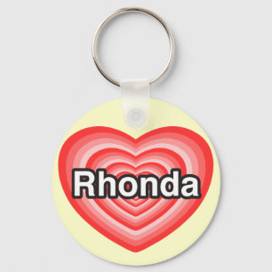 I Liebe Rhonda. Liebe I Sie Rhonda. Herz Schlüsselanhänger
