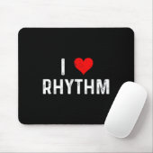 I Liebe Rhythm - Herz - gestört - Tanztänzer Mousepad (Mit Mouse)