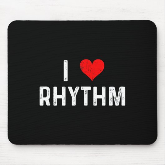 I Liebe Rhythm - Herz - gestört - Tanztänzer Mousepad (Vorne)
