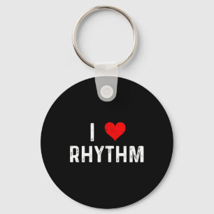 I Liebe Rhythm - Herz - gestört - Tanztänzer Schlüsselanhänger