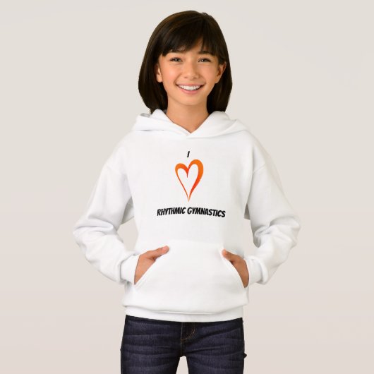 I Liebe Rhythmische Gymnastik - Kids Pullover Hood (Vorne ganz)