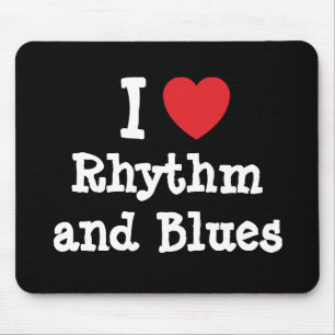 I Liebe Rhythmus und Blues Herz personalisiert Mousepad