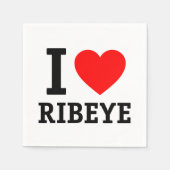 I Liebe Ribeye Serviette (Vorderseite)