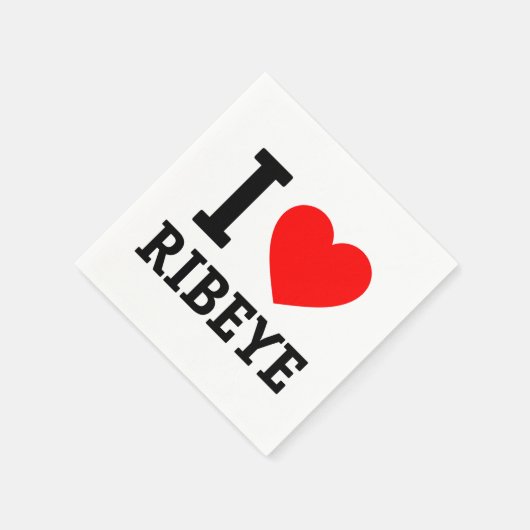 I Liebe Ribeye Serviette (Ecke)