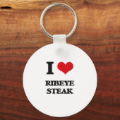 I Liebe Ribeye Steak Schlüsselanhänger (Vorderseite)