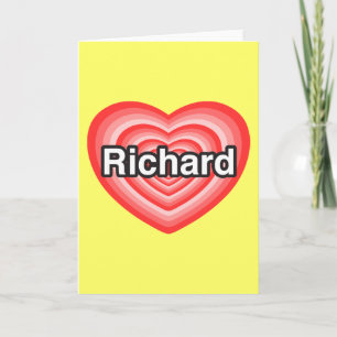 I Liebe Richard. Liebe I Sie Richard. Herz Karte