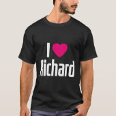 I Liebe Richard Pink Heart I Heart Richard T-Shirt (Vorderseite)