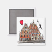 I Liebe Riga Magnet (Vorderseite/Rückseite)