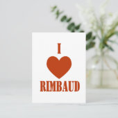 I Liebe Rimbaud Postkarte (Stehend Vorderseite)