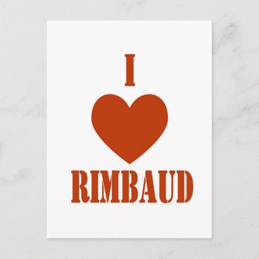 I Liebe Rimbaud Postkarte (Vorderseite)