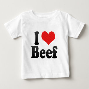 I Liebe-Rindfleisch Baby T-shirt