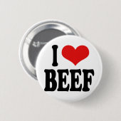 I Liebe-Rindfleisch Button (Vorne & Hinten)