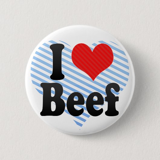 I Liebe-Rindfleisch Button (Vorderseite)