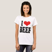 I Liebe-Rindfleisch T-Shirt (Vorne ganz)