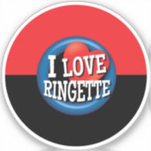 "I Liebe Ringette" Aufkleber (Vorderseite)
