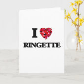 I Liebe Ringette Karte (Gelbe Blume)