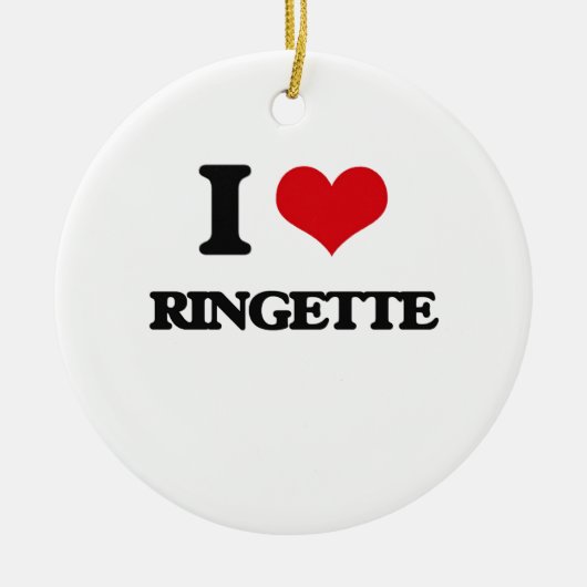 I Liebe Ringette Keramik Ornament (Vorne)