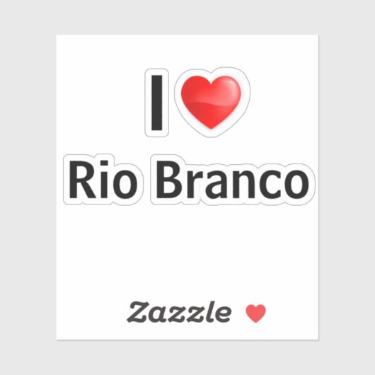 I Liebe Rio Branco Aufkleber (Blatt)
