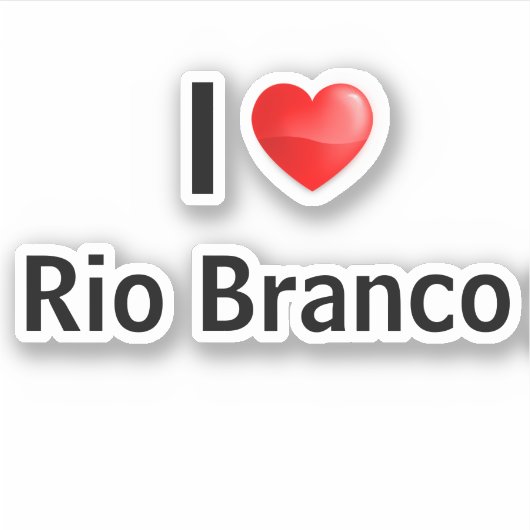 I Liebe Rio Branco Aufkleber (Vorderseite)