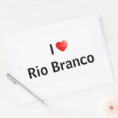 I Liebe Rio Branco Rechteckiger Aufkleber (Umschlag)