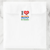 I Liebe Rio de Janeiro, Brasilien Die wunderbare S Runder Aufkleber (Tasche)