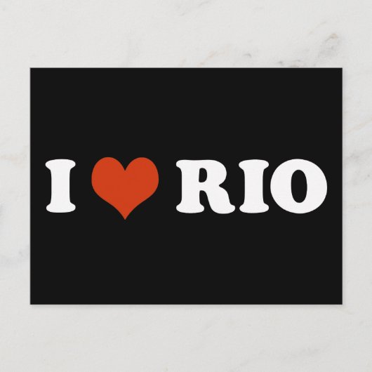 I Liebe Rio de Janeiro Postkarte (Vorderseite)