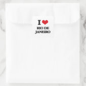 I Liebe Rio De Janeiro Quadratischer Aufkleber (Tasche)