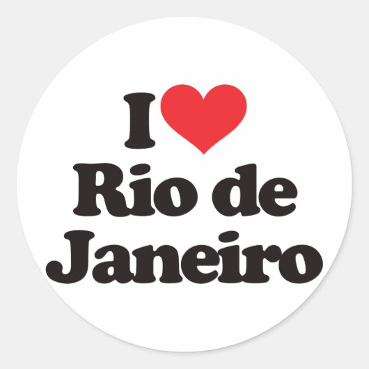 I Liebe Rio de Janeiro Runder Aufkleber (Vorderseite)