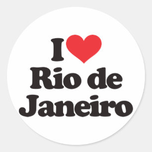 I Liebe Rio de Janeiro Runder Aufkleber