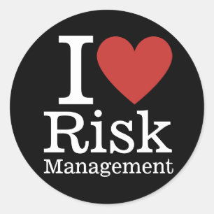 I ❤️ Liebe Risiko Management (für Mitarbeiter) CUS Runder Aufkleber
