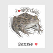 I Liebe River Frogs Aufkleber (Blatt)