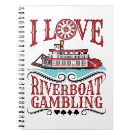I Liebe Riverboat Gambling Notizblock
