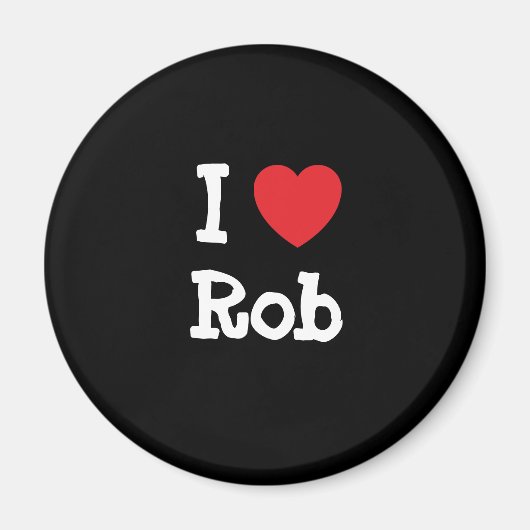 I Liebe Rob Herz Brauch personalisiert Magnet (Vorne)