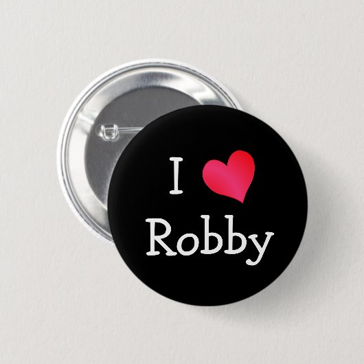 I Liebe Robby Button (Vorne & Hinten)
