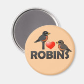 I Liebe Robins Magnet (Vorderseite/Rückseite)