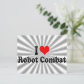 I Liebe Robot Combat Postkarte (Stehend Vorderseite)