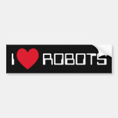 I Liebe Roboter Autoaufkleber (Vorne)