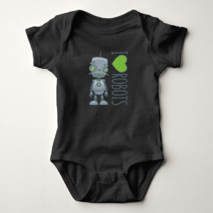 I Liebe Roboter Baby Strampler