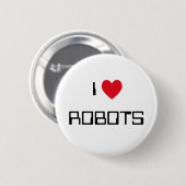 I Liebe Roboter Button (Vorne & Hinten)