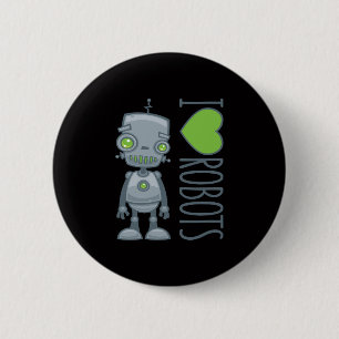I Liebe Roboter Button