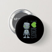 I Liebe Roboter Button (Vorne & Hinten)