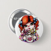 I Liebe-Roboter Button (Vorne & Hinten)