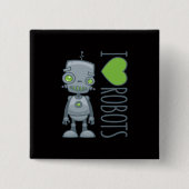 I Liebe Roboter Button (Vorderseite)
