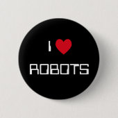 I Liebe Roboter Button (Vorderseite)