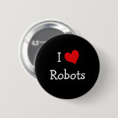 I Liebe Roboter Button (Vorne & Hinten)